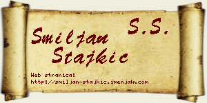 Smiljan Stajkić vizit kartica